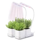 Pearl 2er-Set Gewächs- & Anzucht-Station,2Töpfe,Wachstums-LEDs & Wassertank