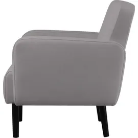MEET Sessel Lisboa Kunstleder 124 x 83 x 55 cm Grau/Schwarz