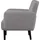 MEET Sessel Lisboa Kunstleder 124 x 83 x 55 cm Grau/Schwarz
