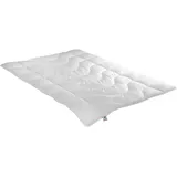 IRISETTE Lotte leichte Sommerdecke - Produziert in Deutschland - Steppbett mit Top Cool Gewebe, 95 Grad waschbar, inkl. Aufbewahrungstasche, 155 x 220 cm, weiß, Öko-Tex Zertifiziert