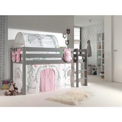 Spielbett Pino mit Textilset Vorhang, Tunnel und 3 Taschen versch. Designs
