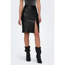 Only Lederimitatrock Damen Schwarz 36