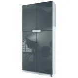 Vladon Logan Aktenschrank 82 x 185 x 37 cm grau