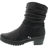Rieker Damen Stiefelette Kordel Profilsohle Blockabsatz Warmfutter Y17R2, Größe:42 EU, Farbe:Schwarz - Schwarz Gr.: 42