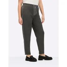 sheego Velours-Hose grau 48