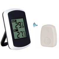 Digital lcd Display thermometer mit fühler,Funk Wetterstation Innen Außen Sensor