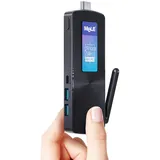 MeLE PCG02 Lüfterloser Mini PC Stick Alder Lake N100(bis zu 3.4GHz) 8GB LPDDR4 256GB ROM Mikro-Desktop-Computer PC mit kleinem Formfaktor mit vollwertigem USB-C, 2.4G/5G WiFi, 4K HDMI für Büro