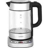Lauben EK17GS LBNEK17GS, Wasserkocher Silber, Transparent,