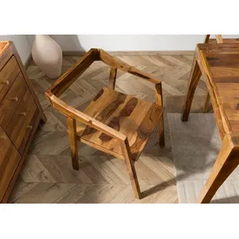 MASSIVMOEBEL24.DE Esszimmerstuhl Sheesham braun lackiert