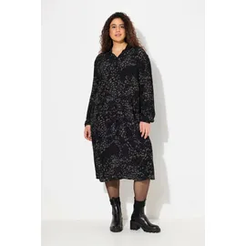 Ulla Popken Midikleid Blusenkleid Schwarz 46/48