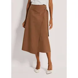 Madeleine Maxirock Damen Wickelrock Braun 48