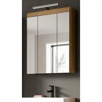 Inn.furn Badezimmerspiegelschrank "Shawn" in Artisan Eiche Badschrank 3-türig 60
