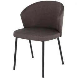 Stuhl Mila mit Stoffbezug, Braun