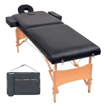 vidaXL Massageliege 2-Zonen Klappbar 10 cm Sitz Schwarz