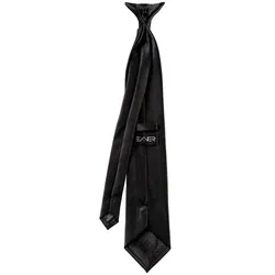 Krawatte mit Clip Fb. schwarz : 100% Polyester (Business) : schwarz