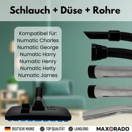 Maxorado Bodendüse + Schlauch + Staubsaugerrohr Ersatzteile Set 32mm