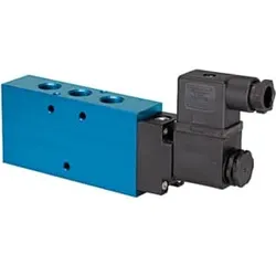 Riegler 5/2-Wegeventil, einseitig elektromagnetisch, monost. G 1/4 24VDC
