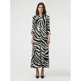Y.A.S Hemdblusenkleid Sommerkleid Zebra Print Beige 36