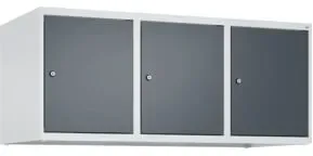 C+P Aufsatzschrank, 7035/7016 500x1200x500mm Verschluss Zylinderschloss 3 Abteile