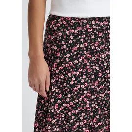 Oxmo Midirock Damen Floral Lila/Pink 40