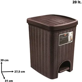 stefanplast Abfalleimer 20 l Braun