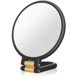 TELAIN 30X Vergrößerungsspiegel für Reise mit Griff, Handspiegel mit Griff Doppelseitig 1X/30X Vergrößerung Handspiegel für Make-up, faltbar & tragbar für Präzises Make-up unterwegs