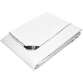 ECD Germany Poolabdeckung Weiß 6x10 m