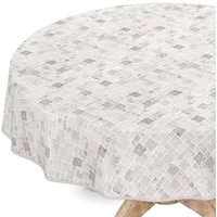 ANRO Wachstuchtischdecke Wachstuch Vinyl abwischbar Wachstischdecke Tischdecke Rund 100cm