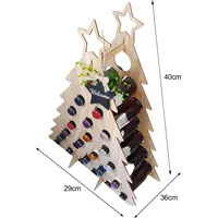 Adventskalender für Erwachsene, Schnapsbaum, Holz, Weinflaschenregal, Weihnachts-Countdown-Kalender, Dekor, Mini-Flaschenhalter für Heimdekoration