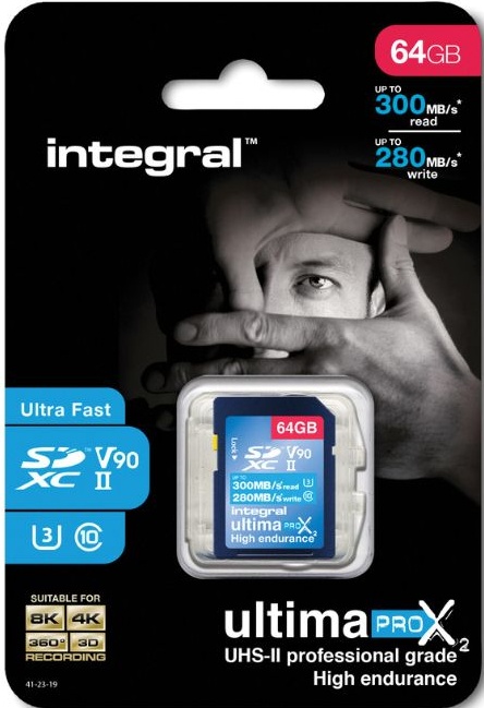 INTEGRAL SDXC-Card 64GB Ultima ProX V90 (300/240MB/s) (Class10)