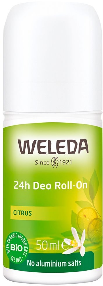 Weleda 24h Deo Roll-On Citrus - natürlich frisch und wirksam, Schutz ohne Aluminiumsalze Körperpflege 50 ml Unisex 50 ml Körperpflege