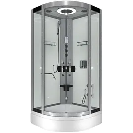 SeniorBad Dampfdusche Dusche Duschkabine D58-60T3-EC Duschtempel Sauna 100x100 cm