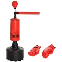 Homcom Boxtrainingsgerät mit drehbaren Arm schwarz, rot 88 x 48 x cm