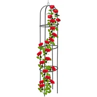 Relaxdays Rankhilfe Obelisk, 190 cm hoch, Ranksäule für Kletterpflanzen,