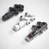 WITEN&NOCK Multiblock Set für Heizkörper Mittelanschluss Armatur Nabenabstand 50 mm Thermostatventil