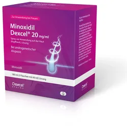 Minoxidil Dexcel 20 Mg/ml Spray zur Anwendung a. d. Kopfhaut 180 ml