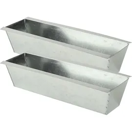ideoon garden Premium Pflanzkasten 39 x 14 x 9 cm Silber