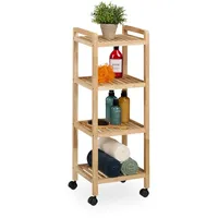 Relaxdays Badregal, Holz, HxBxT: 97 x 35 x 31