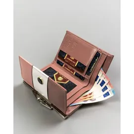 Peterson Kleine Geldbörse Damen rosa/weiß