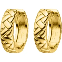 PAUL VALENTINE - RETRO HOOPS EARRINGS - gold