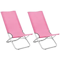 vidaXL Strandstuhl 48 x 82 x 84 cm rosa klappbar 2 St.