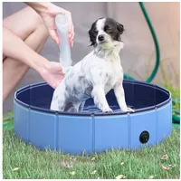 PawHut Hundepool Schwimmbecken Blau Ø80 x H20 cm