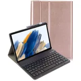 Lobwerk 3in1 Bluetooth Tastatur für Samsung Galaxy Tab A8 SM-X200/X205 Weiß