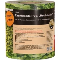 Noor PVC Sichtschutzstreifen Zaunblende 0,19 x 35 m buchshecke