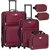 Juskys Athen Koffer-Set 2-tlg. + Umhängetasche + Beautycase