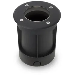 LED Bodeneinbaustrahler Schwarz rund 230V IP67 - Leuchtmittel: Ohne - Anzahl: 1x