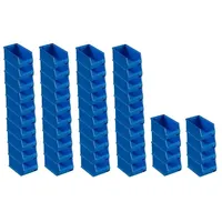 PROREGAL 48x Blaue Sichtlagerbox 3.0 | HxBxT 12,5x14,5x23,5cm | 2,8 Liter | Sichtlagerbehälter, Sichtlagerkasten, Sichtlagerkastensortiment