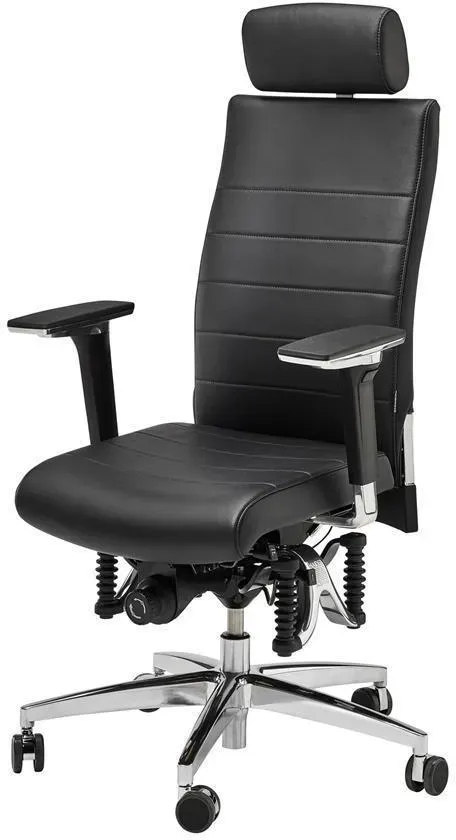 Haider Bioswing Bürodrehstuhl 660 IQ Leder m. Nackenstütze Sofort Lieferbar