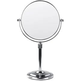 Beliani Beliani, Kosmetikspiegel, Kosmetikspiegel ø 20 cm Silber Metall, Rund, 38x13x20 Spiegel, Schminkspiegel