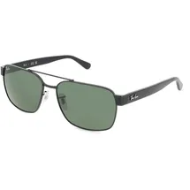 Ray-Ban RB3751 Unisex-Sonnenbrille Vollrand Quadratisch Metall-Gestell, schwarz